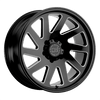 Black Rhino THRUST 20X9.5 GLOSS BLACK W/ MILLED SPOKES 6X135 - 2095THR066135B87