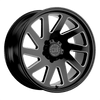Black Rhino THRUST 20X9.5 GLOSS BLACK W/ MILLED SPOKES 6X5.5 - 2095THR066140B12