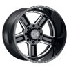 Black Rhino CANON 22X11.5 GLOSS BLACK W/ MILLED SPOKES 8X6.5 - 2215CAN-48165B22