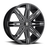 DUB 1PC S227 STACKS 24X9.5 GLOSS BLACK MILLED BLANK - S227249500+20D