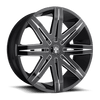 DUB 1PC S227 STACKS 24X9.5 GLOSS BLACK MILLED BLANK - S227249500+25D