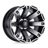 Fairway Alloys FA143 RAGE 12X7 MACHINED GLOSS BLACK 4X4.0 - FA-143-M