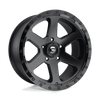 Fuel 1PC D589 RIPPER 16X8 MATTE BLACK GLOSS BLACK LIP 6X5.5 - D58916808345