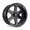 Fuel 1PC D589 RIPPER 17X9 MATTE BLACK GLOSS BLACK LIP 6X5.5 - D58917908357