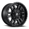Fuel 1PC D596 SLEDGE 20X10 MATTE BLACK GLOSS BLACK LIP 8X170 - D59620001747