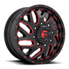 Fuel 1PC D656 TRITON 20X8.25 GLOSS BLACK RED TINTED CLEAR 8X6.5 - D65620828D Fuel 1PC D656 TRITON 20X8.25 GLOSS BLACK RED TINTED CLEAR 8X6.5 - D65620828D