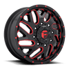 Fuel 1PC D656 TRITON 20X8.25 GLOSS BLACK RED TINTED CLEAR 8X6.5 - D65620828D Fuel 1PC D656 TRITON 20X8.25 GLOSS BLACK RED TINTED CLEAR 8X6.5 - D65620828D