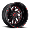 Fuel 1PC D656 TRITON 20X8.25 GLOSS BLACK RED TINTED CLEAR 8X6.5 - D65620828D35 Fuel 1PC D656 TRITON 20X8.25 GLOSS BLACK RED TINTED CLEAR 8X6.5 - D65620828D35
