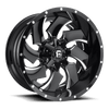 Fuel 2PC D239 CLEAVER 24X16 GLOSS BLACK MILLED 5X5.0/5.5 - D23924605745