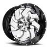 Fuel 2PC D240 CLEAVER 24X12 CHROME PLATED GLOSS BLACK LIP 8X180 - D24024201847