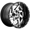 Fuel 2PC D263 RENEGADE 22X14 CHROME PLATED GLOSS BLACK LIP 8X6.5 - D26322408247