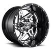 Fuel 2PC D272 ROCKER 22X10 CHROME PLATED GLOSS BLACK LIP 8X170 - D27222001750