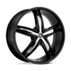 Helo HE844 20X8 GLOSS BLACK WITH REMOVABLE CHROME ACCENTS 5X100/4.5 - HE84428031338 Helo HE844 20X8 GLOSS BLACK WITH REMOVABLE CHROME ACCENTS 5X100/4.5 - HE84428031338