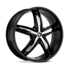Helo HE844 20X8 GLOSS BLACK WITH REMOVABLE CHROME ACCENTS 5X100/4.5 - HE84428031348 Helo HE844 20X8 GLOSS BLACK WITH REMOVABLE CHROME ACCENTS 5X100/4.5 - HE84428031348