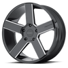 KMC KM690 MC 5 20X8.5 SATIN BLACK  BLACK WITH MILLED SPOKES 5X150 - KM69028558935 KMC KM690 MC 5 20X8.5 SATIN BLACK  BLACK WITH MILLED SPOKES 5X150 - KM69028558935