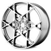 KMC KM695 CROSSHAIR 24X9.5 CHROME 6X135/5.5 - KM69524966235 KMC KM695 CROSSHAIR 24X9.5 CHROME 6X135/5.5 - KM69524966235