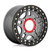 KMC Powersports KS240 RECON BEADLOCK 15X7 GUN METAL WITH GLOSS BLACK RING 4X137 - KS24057048438 KMC Powersports KS240 RECON BEADLOCK 15X7 GUN METAL WITH GLOSS BLACK RING 4X137 - KS24057048438