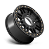 KMC Powersports KS250 CAGE BEADLOCK 15X10 SATIN BLACK WITH GLOSS BLACK RING 4X137 - KS25051048700 KMC Powersports KS250 CAGE BEADLOCK 15X10 SATIN BLACK WITH GLOSS BLACK RING 4X137 - KS25051048700