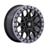 MSA Offroad Wheels M48 PORTAL BEADLOCK 15X6 SATIN BLACK WITH GRAY TINT RING 4X137 - MA048MT15604038