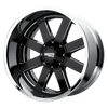 Moto Metal MO200 20X10 GLOSS BLACK MILLED CENTER CHROME LIP 5X5.0 - MO200-20105018NBC