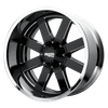 Moto Metal MO200 20X12 GLOSS BLACK MILLED CENTER CHROME LIP 6X5.5 - MO200-20126844NBC