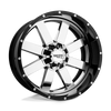 Moto Metal MO200 22X10 CHROME CENTER GLOSS BLACK MILLED LIP 8X180 - MO200-22108818NCB