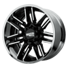 Moto Metal MO202 20X12 GLOSS BLACK MACHINED CENTER CHROME LIP 6X5.5 - MO202-20126844NBC