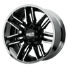 Moto Metal MO202 22X10 GLOSS BLACK MACHINED CENTER CHROME LIP 6X135 - MO202-22106318NBC