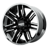 Moto Metal MO202 22X10 GLOSS BLACK MACHINED CENTER CHROME LIP 6X5.5 - MO202-22106818NBC
