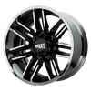 Moto Metal MO202 22X10 GLOSS BLACK MACHINED CENTER CHROME LIP 6X5.5 - MO202-22106818NBC
