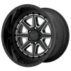 Moto Metal MO801 PHANTOM 20X12 GLOSS BLACK WITH GRAY TINT 8X6.5 - MO80121280444N