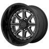 Moto Metal MO801 PHANTOM 24X12 GLOSS BLACK WITH GRAY TINT 8X6.5 - MO80124280444N