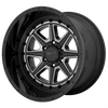 Moto Metal MO801 PHANTOM 24X12 GLOSS BLACK WITH GRAY TINT 8X6.5 - MO80124280444N