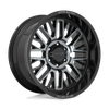 Moto Metal MO802 20X9 GLOSS BLACK MACHINED WITH GRAY TINT 8X6.5 - MO80229080400