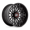 Moto Metal MO809 STINGER 22X12 GLOSS BLACK MACHINED 8X6.5 - MO809BD22128044N