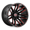 Moto Metal MO978 RAZOR 20X12 SATIN  BLACK MACHINED RED TINT 5X5.0 - MO97821250544NRC Moto Metal MO978 RAZOR 20X12 SATIN  BLACK MACHINED RED TINT 5X5.0 - MO97821250544NRC