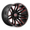 Moto Metal MO978 RAZOR 20X12 SATIN  BLACK MACHINED RED TINT 6X5.5 - MO97821268544NRC Moto Metal MO978 RAZOR 20X12 SATIN  BLACK MACHINED RED TINT 6X5.5 - MO97821268544NRC