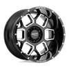 Moto Metal MO981 SPADE 20X12 GLOSS BLACK MACHINED 5X5.0 - MO98121250344N