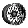 Moto Metal MO985 BREAKOUT 20X12 GLOSS BLACK MACHINED 5X5.0 - MO98521250344N