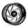 Moto Metal MO989 CHANGE UP 20X12 GLOSS BLACK MILLED BRUSHED INSERTS 8X6.5 - MO98921280344N