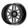 Moto Metal MO992 FOLSOM 24X14 GLOSS BLACK MILLED 8X180 - MO99224488376N