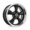 Performance Replicas PR106 17X8 GLOSS BLACK/MACHINED LIP 5X4.5 - 106B-78650