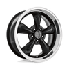 Performance Replicas PR106 17X8 GLOSS BLACK/MACHINED LIP 5X4.5 - 106B-786530