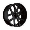 Performance Replicas PR107 22X10 SATIN BLACK 5X5.5 - 107SB-2218525