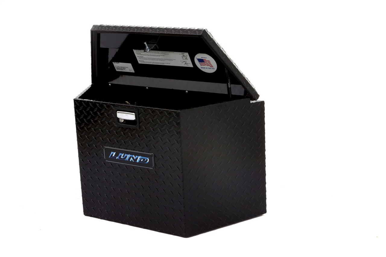 Lund 76134T 21-Inch Trailer Tongue Box, Black Aluminum-76134T