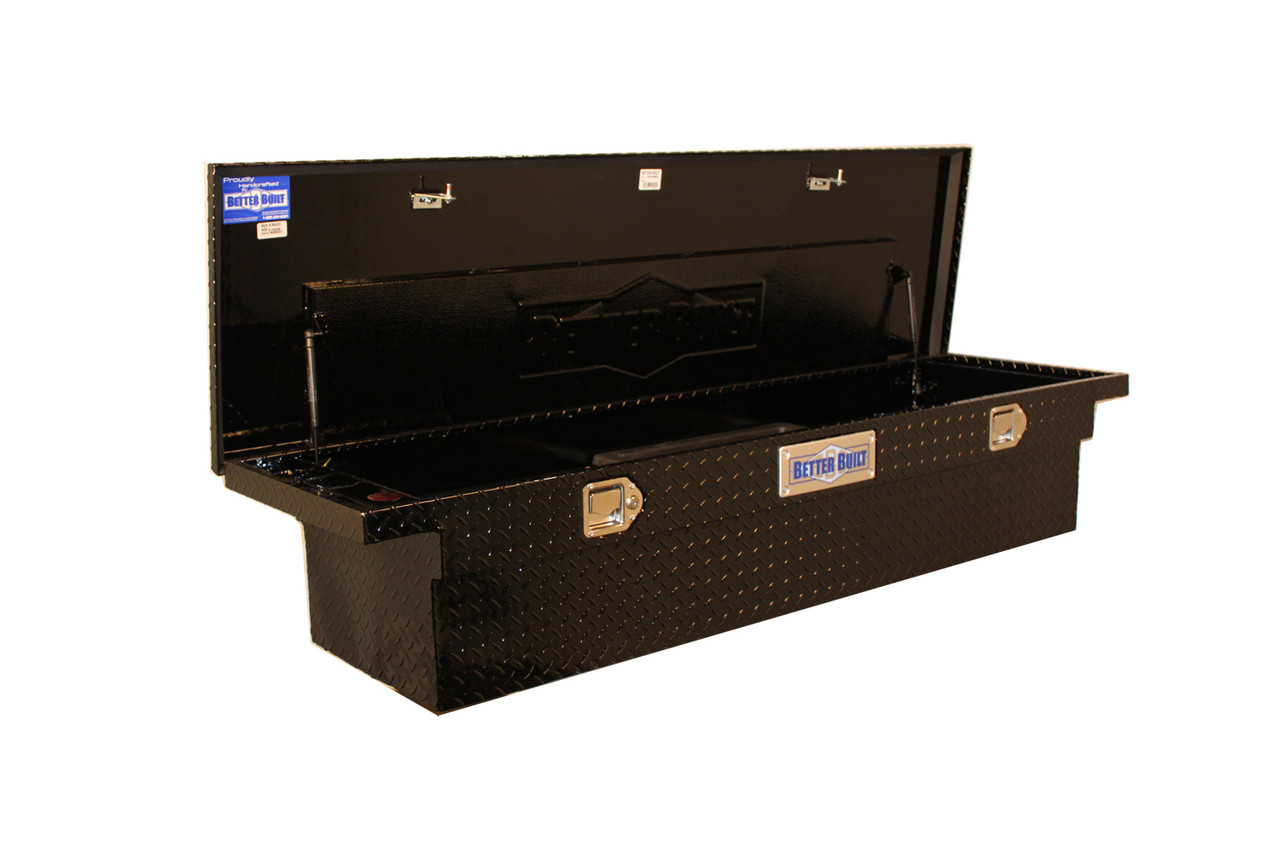 70in. Crossover BLACK Single Lid LO-PRO; Truck Tool Box-Leonard USA