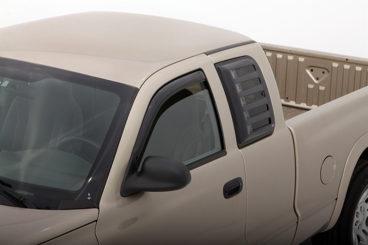 Aeroshade Rear Side Truck Window Cover Louvered Acrylic Outside