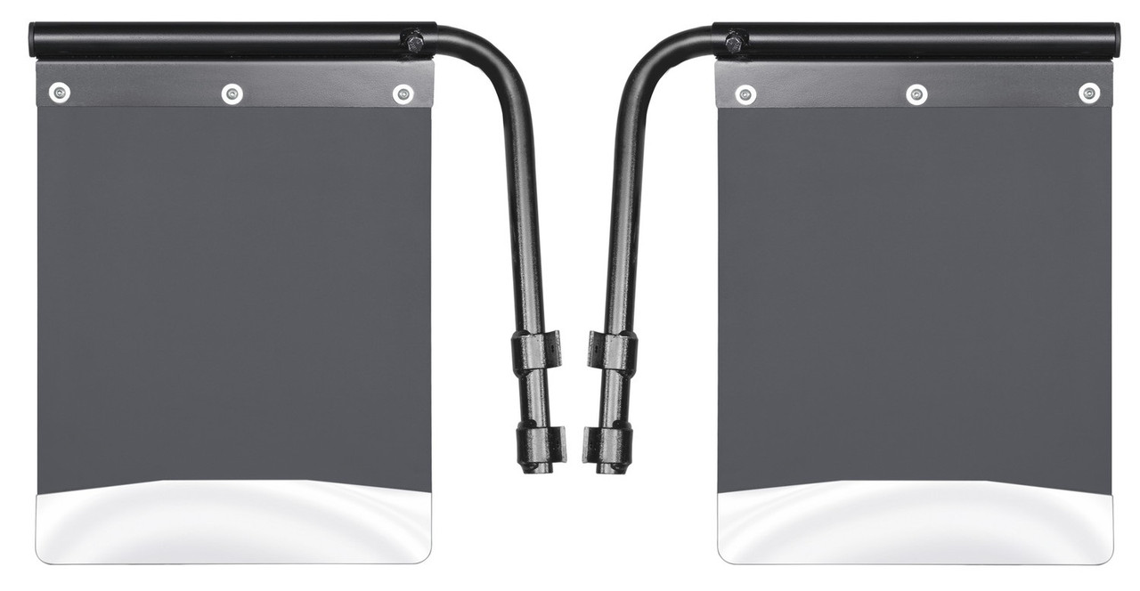 Removable Pivoting Mud Flaps 14 Wide - Black Weight-Leonard USA