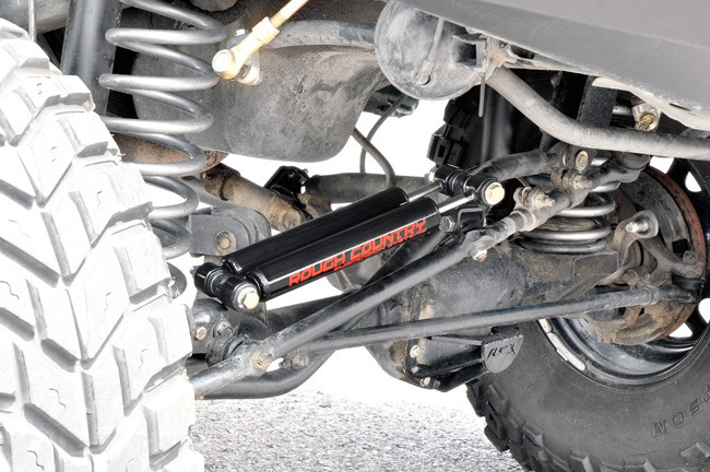 Stacked Dual Steering Stabilizer for 2.5-6.5-inch Lifts-Leonard USA