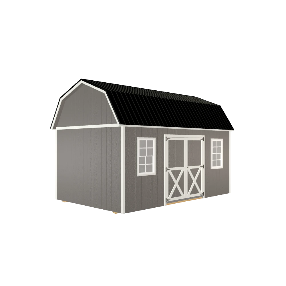 10x16 Lofted Barn with LP Smart Side and Metal Roof - 810 L with